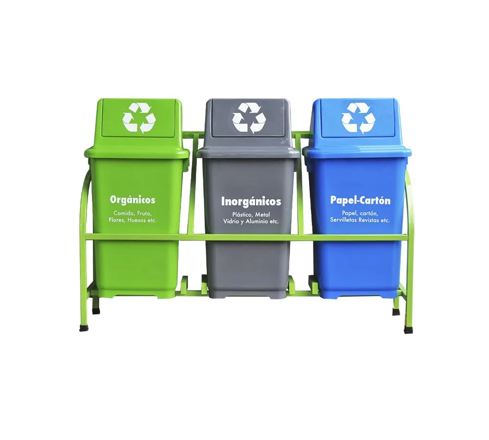 Set Ecologico De 3 Botes Sin Marco