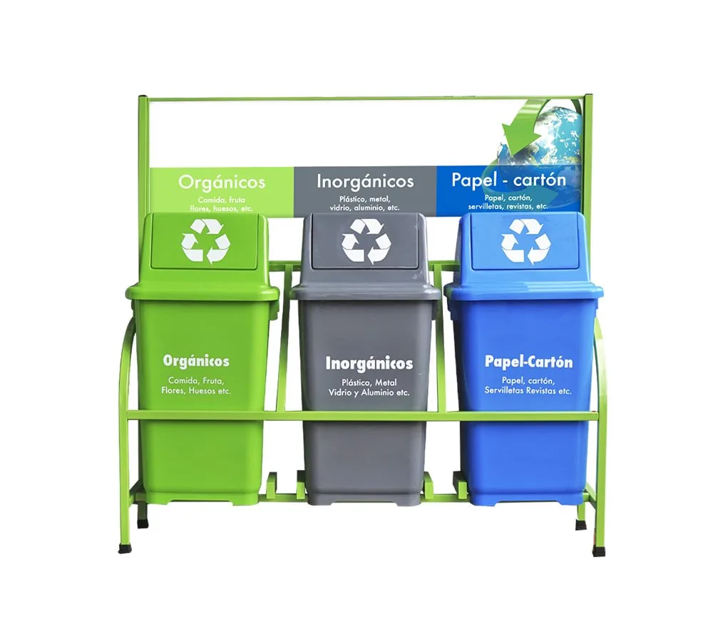 Set Ecologico De 3 Botes Con Marco